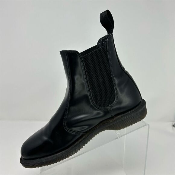 Dr. Martens Flora Smooth Black Leather Chelsea Boots Size 7 Slip-On Design - Picture 4 of 15